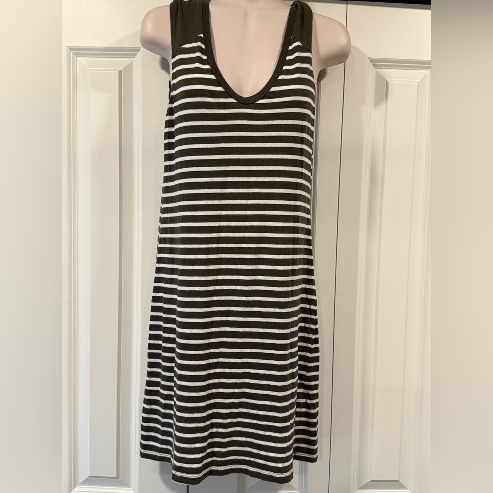 Banana Republic moss green cotton sundress casual dress small s